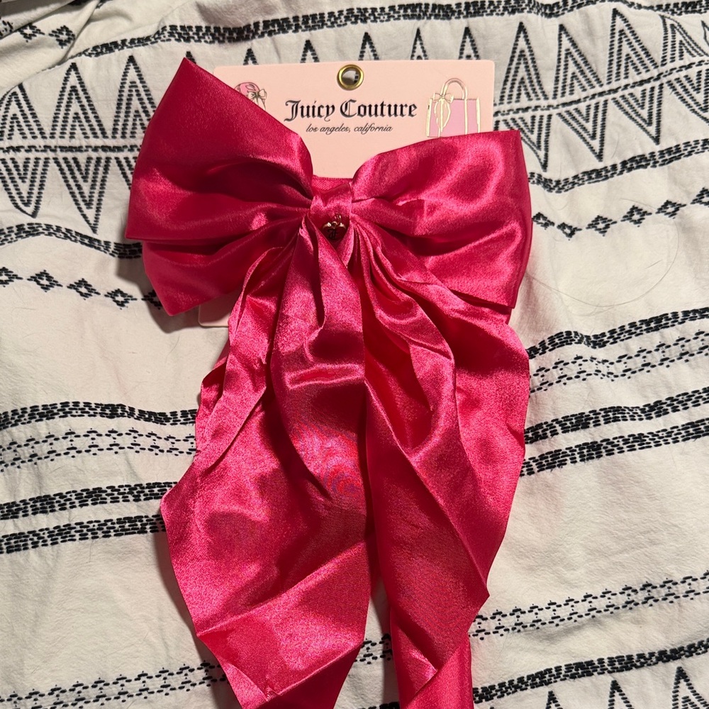 Juicy Couture Fuchsia Satin Hair Ribbon